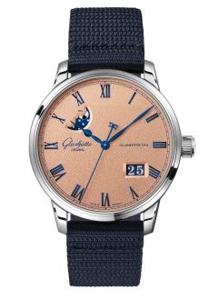 Glashütte Original 1-36-24-04-02-64 : Senator Excellence Panorama Date Moonphase Stainless Steel / Frosted Copper / Synthetic - Folding
