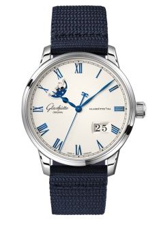 Glashütte Original 1-36-24-05-02-64 : Senator Excellence Panorama Date Moonphase Stainless Steel / Frosted Silver / Synthetic - Folding