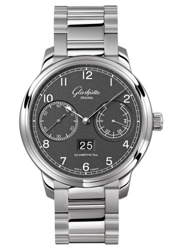 Glashütte Original 100-14-02-02-14 : Senator Observer Stainless Steel / Grey / Bracelet