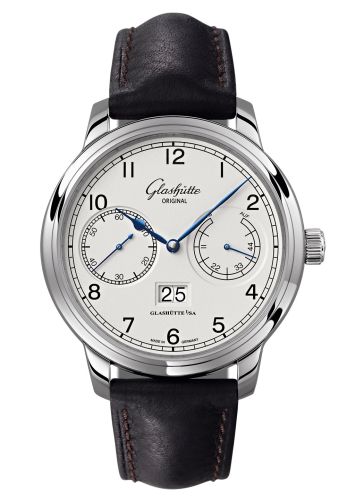 Glashütte Original 100-14-05-02-55 : Senator Observer Stainless Steel / Silver / Calf / Folding