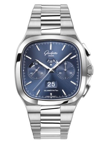 Glashütte Original 1-37-02-08-02-70 : Seventies Chronograph Panorama Date Blue / Bracelet