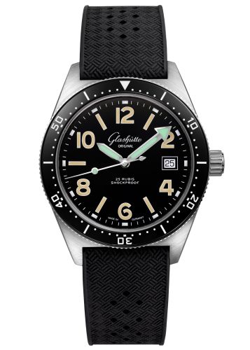 Glashütte Original 1-39-11-01-80-06 : SeaQ 1969 Date Stainless Steel / Black / Rubber / Pin