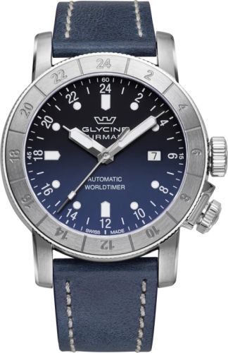 Glycine GL0057 : Airman 44 Purist 24H Automatic Stainless Steel / Blue - Gradient