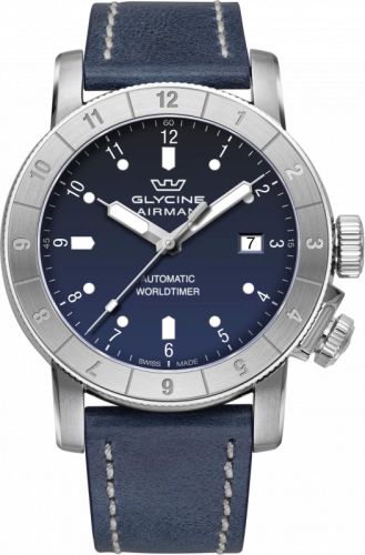 Glycine GL0062 : Airman 42 Automatic Stainless Steel / Blue
