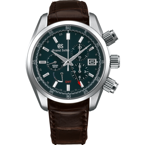 Grand Seiko SBGC207 : Spring Drive Chronograph Stainless Steel / Green / Strap