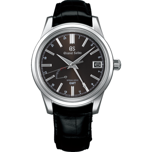 Grand Seiko SBGE227 : Spring Drive GMT Stainless Steel / Black / Strap