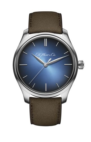 H. Moser & Cie 1200-0201 : Endeavour Centre Seconds White Gold / Funky Blue