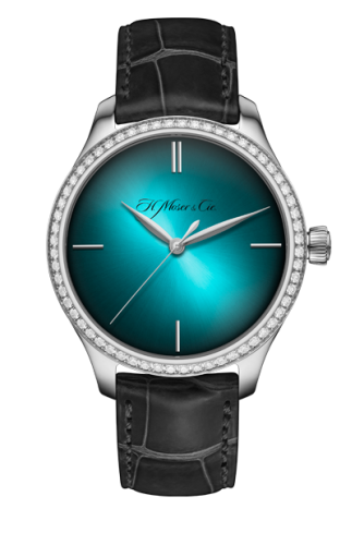 H. Moser & Cie 1200-1207 : Endeavour Centre Seconds Stainless Steel / Diamond / Blue Lagoon Purity