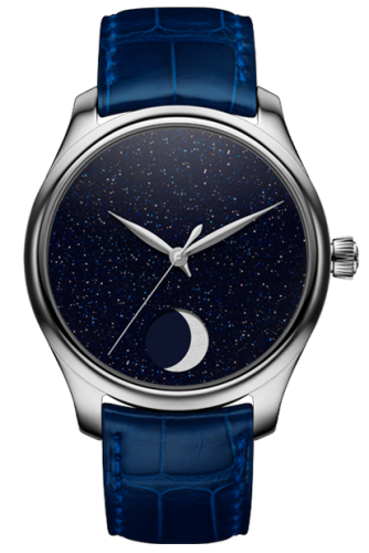 H. Moser & Cie 1801-0402 : Endeavour Perpetual Moon Stainless Steel / Aventurine Concept