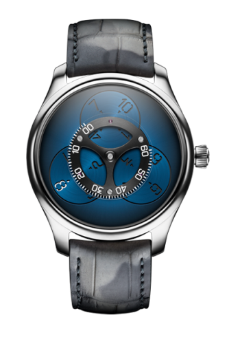 H. Moser & Cie 1806-0200 : Endeavour Flying Hours White Gold / Funky Blue