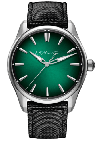 H. Moser & Cie 3200-1202 : Pioneer Centre Seconds Stainless Steel / Cosmic Green