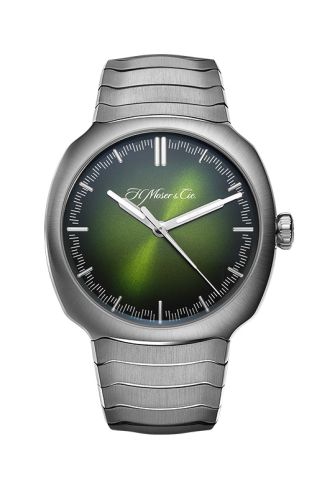 H. Moser & Cie 6200-1200 : Streamliner Centre Seconds Stainless Steel / Green