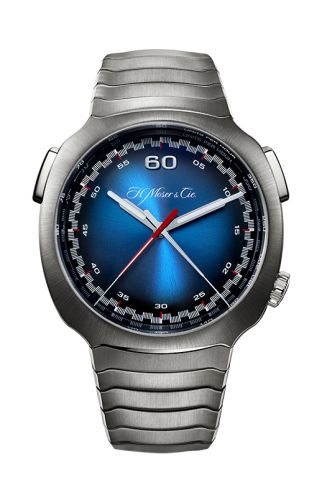 H. Moser & Cie 6902-1201 : Streamliner Flyback Automatic Stainless Steel / Funky Blue
