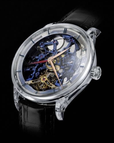 H. Moser & Cie 2803-1001 : Venturer Tourbillon Dual Time Sapphire Blue Skeleton