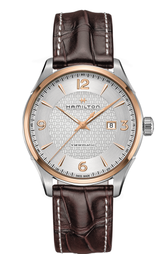 Hamilton H42725551 : Jazzmaster Viewmatic Auto 44 Stainless Steel - Rose Gold / Silver