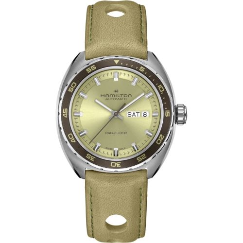 Hamilton H35445860 : Pan Europ Day Date Auto Stainless Steel / Green