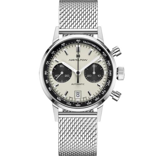 Hamilton H38416111 : Intra-Matic 68 Auto Chrono Stainless Steel / Silver / Mesh