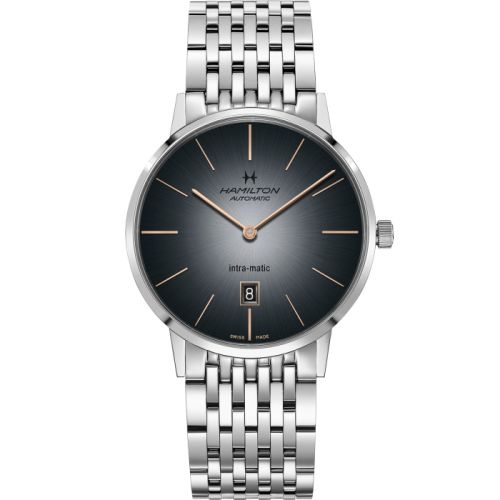 Hamilton H38755181 : Intra-Matic 42 Stainless Steel / Grey / Bracelet