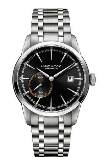 Hamilton H40515131 : Railroad 42 Small Second Auto Stainless Steel / Black / Bracelet