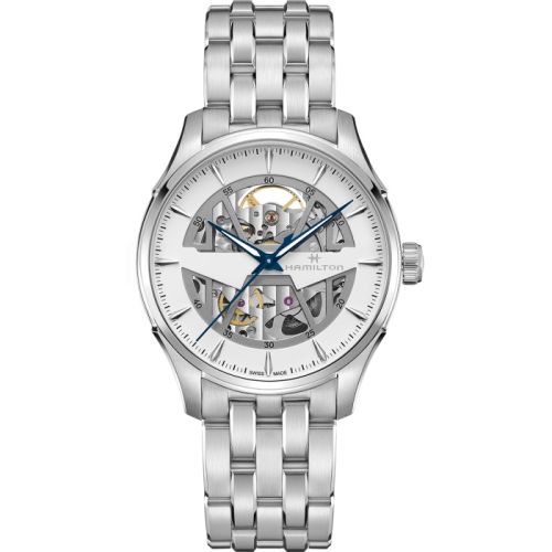 Hamilton H42535110 : Jazzmaster Skeleton Auto 40 Stainless Steel / White / Bracelet