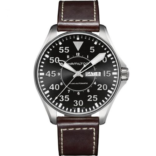 Hamilton H64715535 : Khaki Aviation Pilot Day Date 46 Stainless Steel / Black