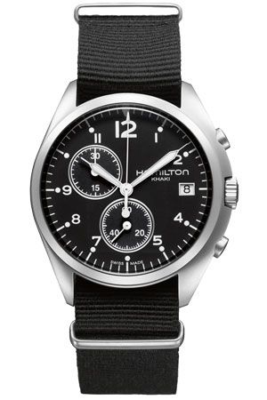 Hamilton H76552433 : Khaki Pilot Pioneer Chrono Quartz Black / NATO