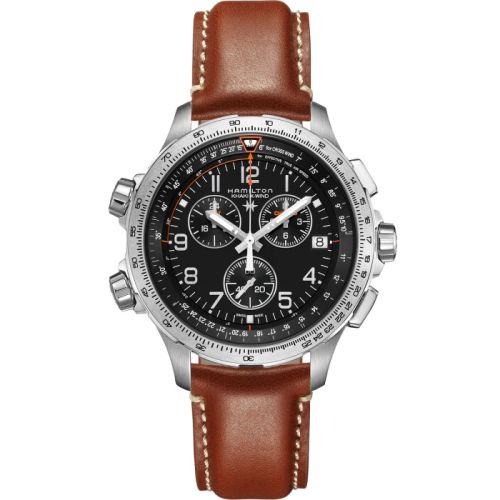 Hamilton H77912535 : Khaki Aviation X-Wind GMT Chrono Quartz Stainless Steel / Black