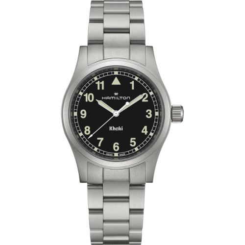 Hamilton H69401130 : Khaki Field Quartz 38 Stainless Steel / Black / Bracelet