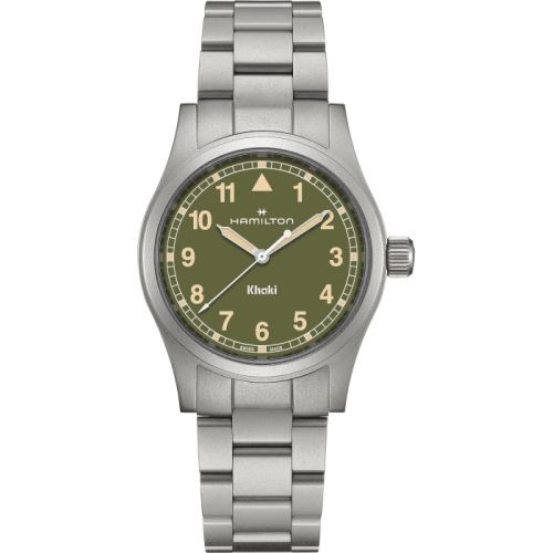 Hamilton H69401160 : Khaki Field Quartz 38 Stainless Steel / Green / Bracelet