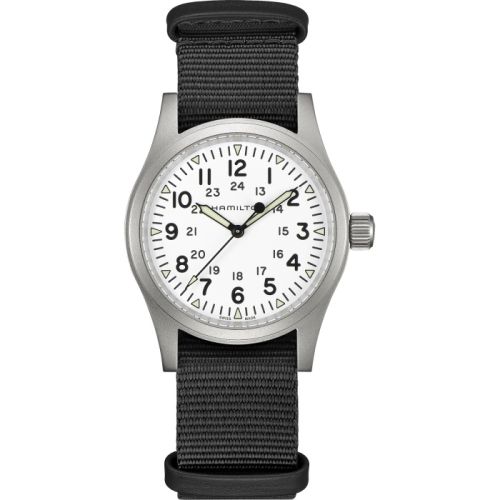 Hamilton H69439910 : Khaki Field Mechanical 38 White