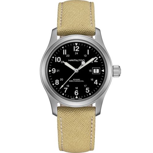 Hamilton H69439933 : Khaki Field Mechanical 38 Date Black