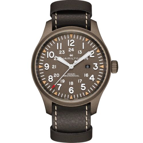 Hamilton H69829560 : Khaki Field Mechanical 50 PVD / Brown