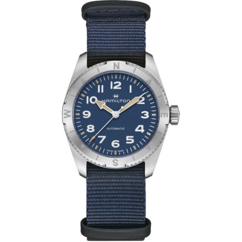 Hamilton H70225940 : Khaki Field Expedition 37 Stainless Steel / Blue / NATO