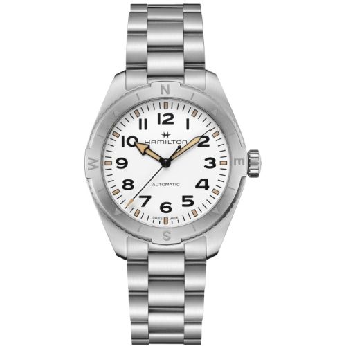 Hamilton H70315110 : Khaki Field Expedition 41 Stainless Steel / White / Bracelet