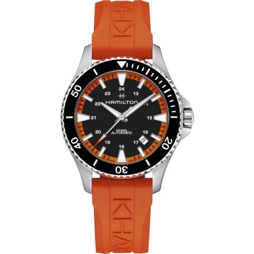 Hamilton H82395331 : Khaki Navy Scuba Auto Stainless Steel / Black - Orange / Rubber