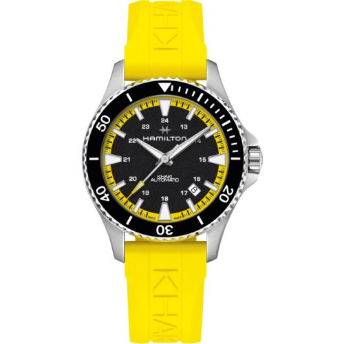 Hamilton H82395332 : Khaki Navy Scuba Auto Stainless Steel / Black - Yellow / Rubber