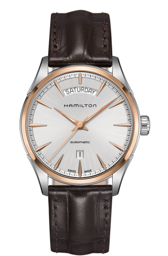 Hamilton H42525551 : Jazzmaster 42 Day Date Stainless Steel - Rose Gold / Silver
