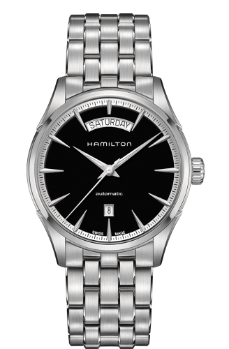 Hamilton H42565131 : Jazzmaster 42 Day Date Stainless Steel / Black / Bracelet
