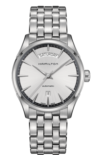 Hamilton H42565151 : Jazzmaster 42 Day Date Stainless Steel / Silver / Bracelet