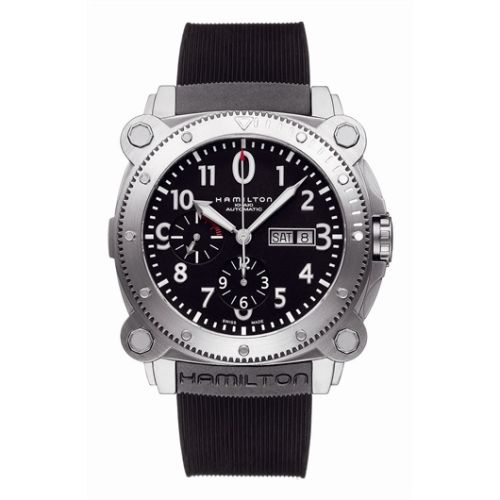 Hamilton H78616333 : Khaki Navy BeLOWZERO Auto Chrono Stainless Steel / Black / Rubber