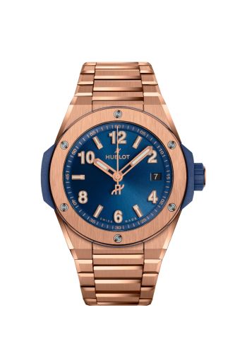 Hublot 457.OX.7180.OX : Big Bang Integrated 38 Time Only King Gold / Blue