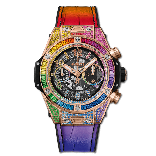 Hublot 411.OX.9910.LR.0999 : Big Bang Unico 45 King Gold / Rainbow