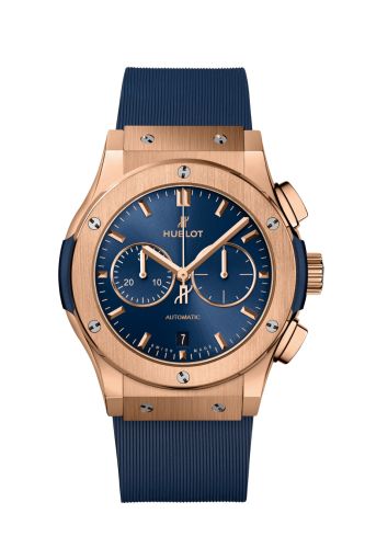 Hublot 541.OX.7180.RX : Classic Fusion 42 Chronograph King Gold / Blue / Rubber