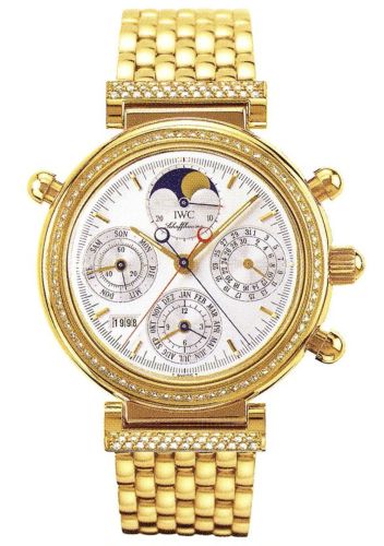 IWC IW9255-01 : Da Vinci Perpetual Rattrapante Yellow Gold / Diamond / Silver / German / Bracelet