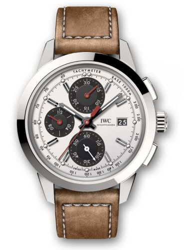 IWC IW3808-CM : Ingenieur Chronograph Custom Stainless Steel / Silver-Black-Red / Calf