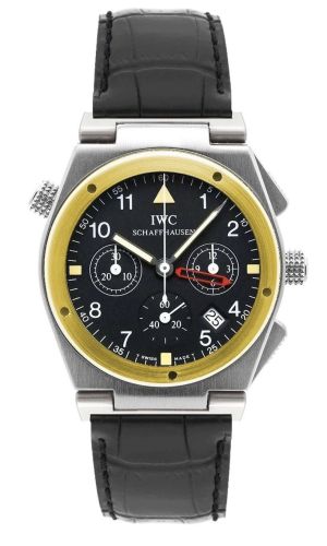 IWC IW3815-02 : Ingenieur Mecaquartz Chronograph Alarm Stainless Steel / Yellow Gold / Black / Strap