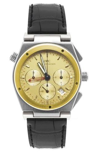 IWC IW3815-05 : Ingenieur Mecaquartz Chronograph Alarm Stainless Steel / Yellow Gold / Champagne / Strap