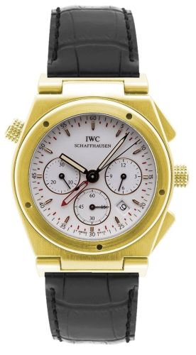 IWC IW3815-07 : Ingenieur Mecaquartz Chronograph Alarm Yellow Gold / White / Strap