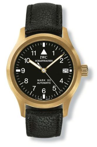 IWC IW3241 03 Pilot s Watch Mark XII Yellow Gold Black Strap WatchBase