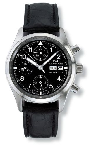 IWC IW3706-01 : Pilot's Watch Chronograph Stainless Steel / Black / German / Strap